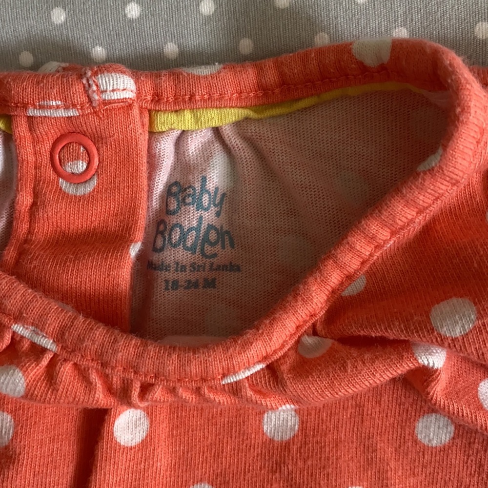 Baby Boden 18-24 month polka dot bird dress - Picture 2 of 5